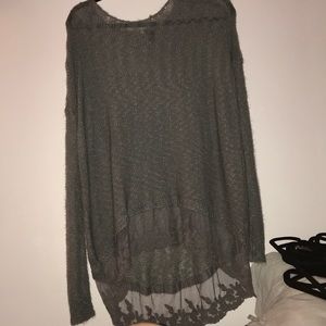 Long grey sweater size xs